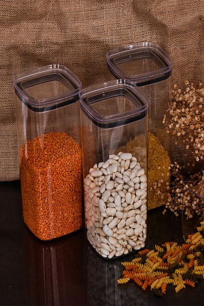 FİTHOME 12-Piece Large Size 2.1 Liter Extra Strong Vacuum Transparent Storage Container