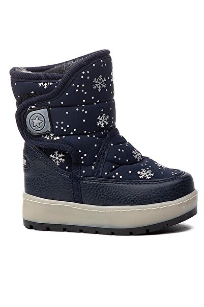 MORENİCA Su Soğuk Geçirmez Lacivert Kar Desen Çocuk Kar Botu