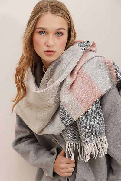 Trend Alaçatı Stili Schultertuch - Mehrfarbig - Casual