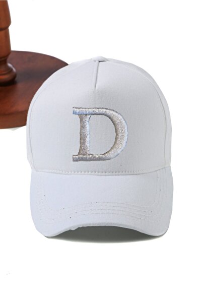 ŞapkaMania White D Luxury Gabardine Cap