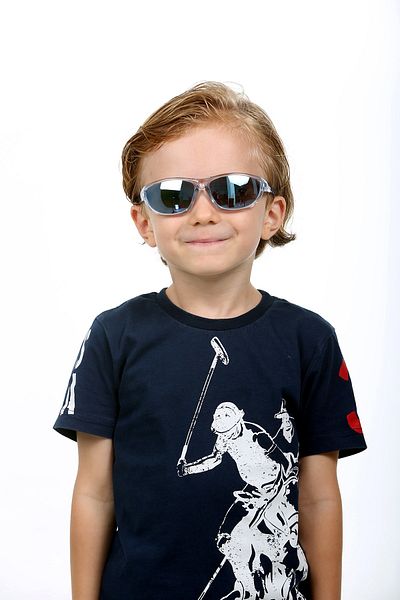 JULIANO Blue Oval Mirrored Children's Sunglasses