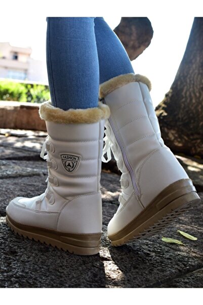 MORENİCA Γυναικείες λευκές μπότες χιονιού