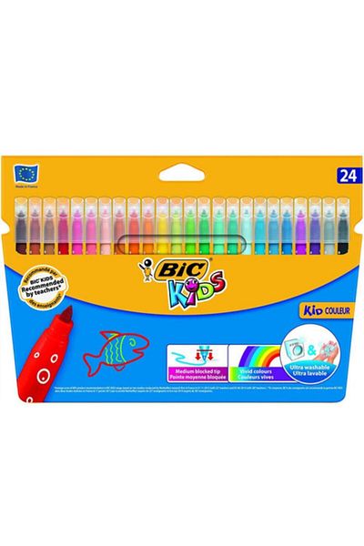 Bic Couleur Ultra Washable Felt Tip Pen 24 Colors