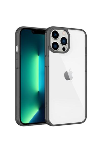 Buff Iphone 13 Pro Max Air Hybrid Kılıf Smoke Black