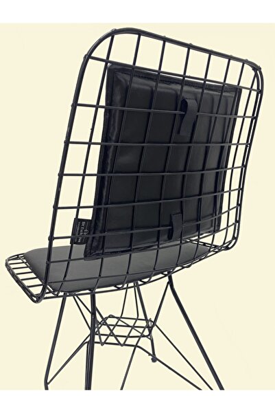 BK exclusive Wire Chair Back Cushion Black Leather (NOT INCLUDING CHAIR)