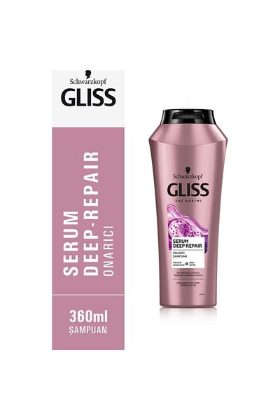 Gliss Deep Repair Serum Repair Shampoo - 360 ml (6 Pieces)