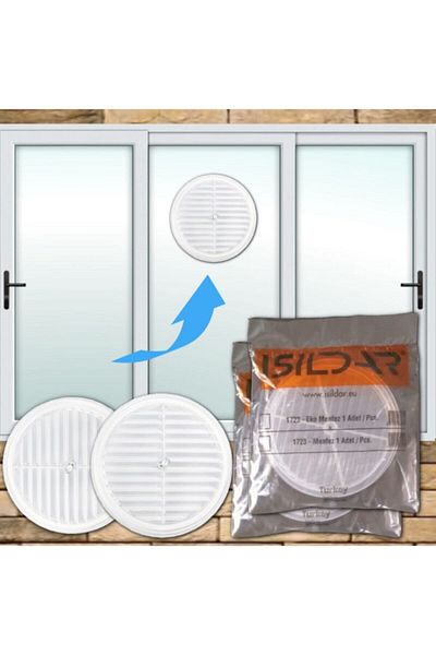 Işıldar Glass Vent - Two Pieces - Cooker Combi Ventilation Vent - Room Kitchen Bathroom Window Air Circulation Set