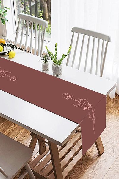 Realhomes Minimalist Special Designed Digital Printed Διακοσμητικό Suede Runner