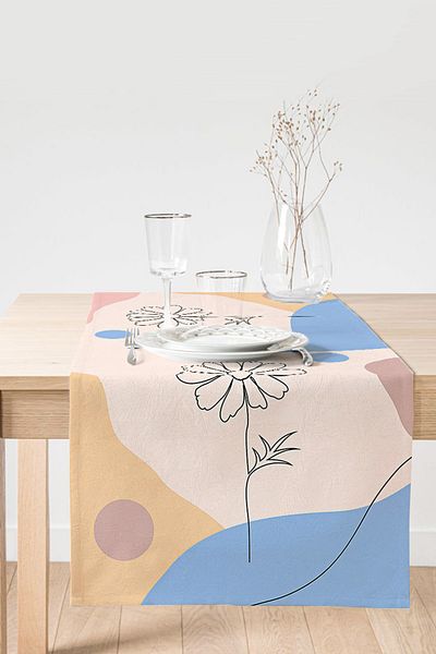 Realhomes Μοντέρνο Suede Runner με ψηφιακή εκτύπωση ειδικής σχεδίασης