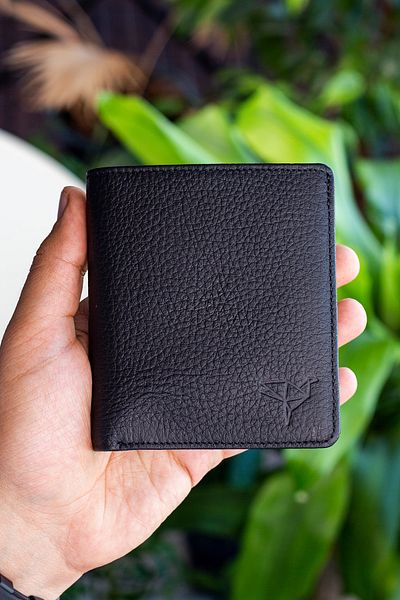 Garbalia Metz Genuine Leather Black Men's Wallet with Internal Closure