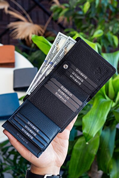 Garbalia Černá pánská peněženka z pravé kůže Metz s vnitřním zavíráním