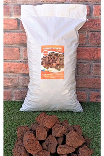 Ekodoğa Dekoratif Pomza Taşı 10 Kg 5-10 Cm Bahçe Dekor Taşı Kırmızı Pomza Tar...