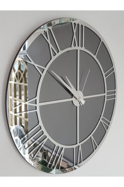 AYNA DENİZİ Silver Smoked Model Gümüş Füme Renk 50 Cm Dekoratif Aynalı Duvar ...
