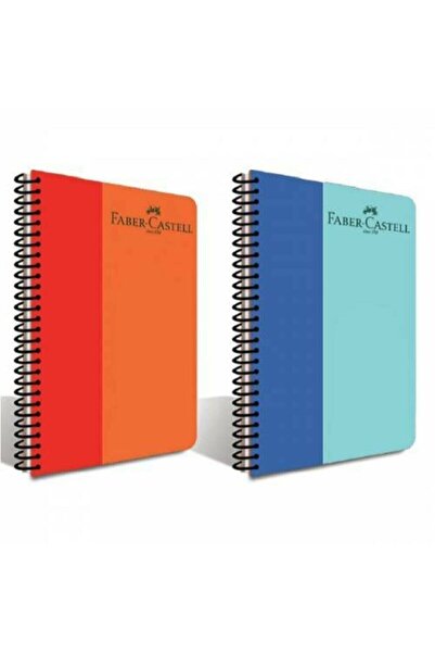 Faber Castell Bicolor Spiral PP (plastic) Cover A4 60 Sheets Unlined Notebook 4 Pieces