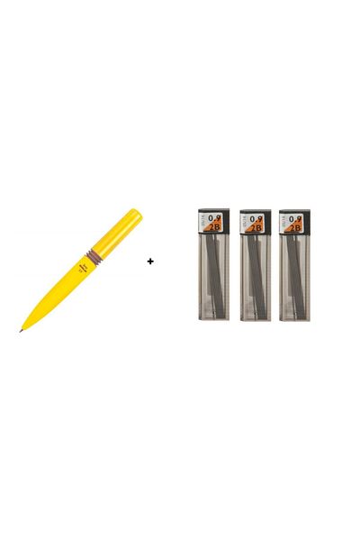 Serve Bold 0.9mm Tip Pen Yellow + 3Pcs Tombow 0.9 2b Tip