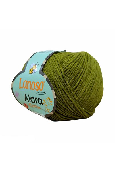 Lanoso Alara Βαμβάκι 50 γρ. Amigurumi Ipi 912 - Ανοιχτό Χακί Πλεκτό Σχοινί