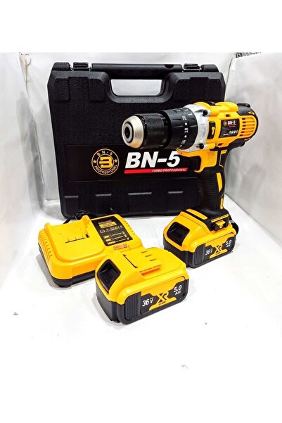 Genel Markalar Bn-5 Banco 36 Volt 5 Ah Metal Şanzımanlı Darbeli Şarjlı Matkap Vidalama