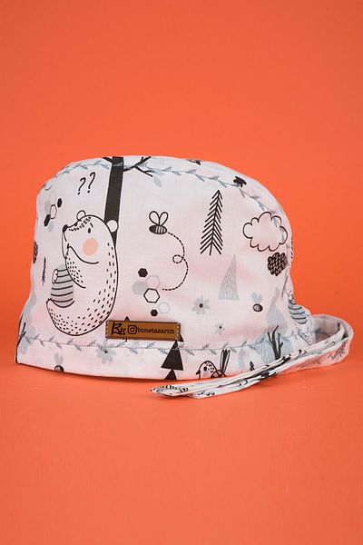 Best Bone Honey Bear Patterned Surgical Bonnet