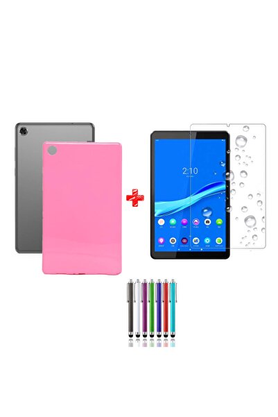 kılıfcı dayı Lenovo Tab M10 Fhd Plus Tb-x606f 10.3" Lansman Silikon Kılıf + Nano Ekran Koruyucu Pembe