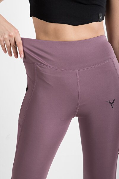 cervus High Waist Stretchy and Recovery Sports Leggings with Side Zipper Detail Pockets