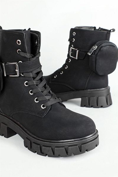 Twingo Μαύρα Σμαραγδένια Γυναικεία Μποτάκια - Daily Boots 7640