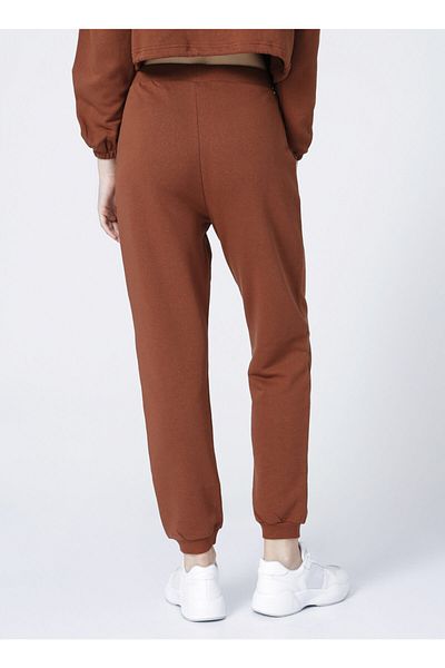 ONLY Elastic Plain Dark Brown Women's Sweatpants