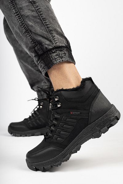 Raff Cizme negre unisex impermeabile căptușite cu blană