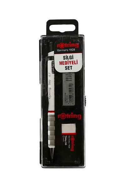 Rotring Tikky School Set 0.7 Mm White Versatil Pen + Eraser + Nib