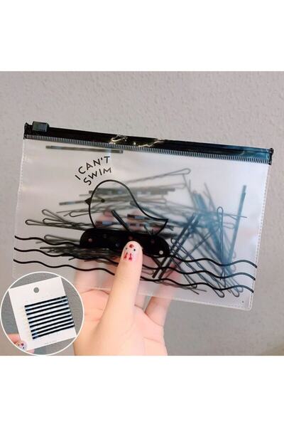 MutluBiDünya Şeffaf Çantalı 100 Adet Tel Toka