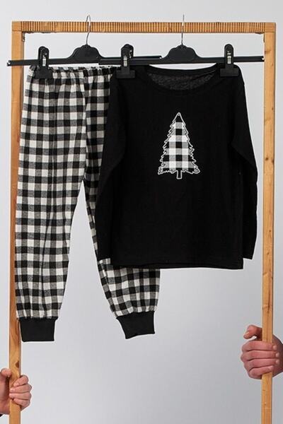 Moda Clubu Unisex Ekose Çocuk Pijama Takımı