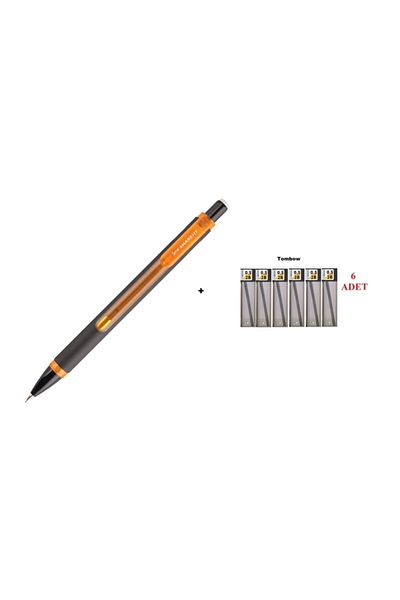 Serve Shake-It Orange 0.5mm Tip Pen + 6Pcs Tombow 0.5 2B Pen Set