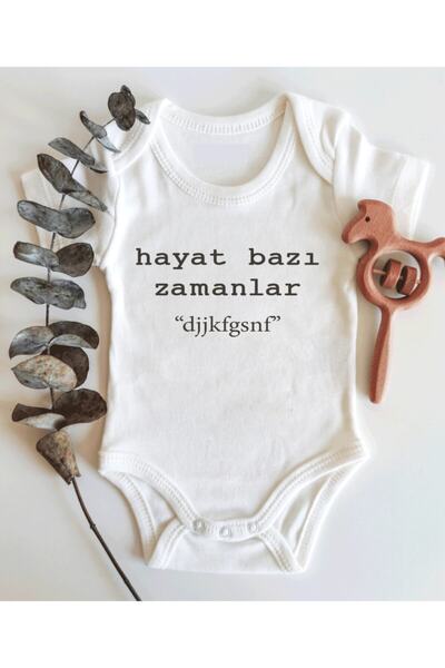 Life Some Time Written Short Sleeve Organic Baby Body