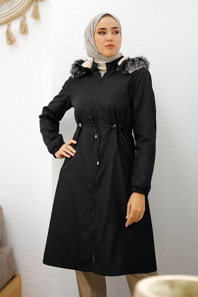 InStyle 4601 Bunda odolná proti dešti s fleecem uvnitř - černá