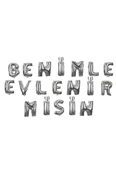 Dipak مجموعة بالونات فضية "هل تتزوجني؟" 19 قطعة