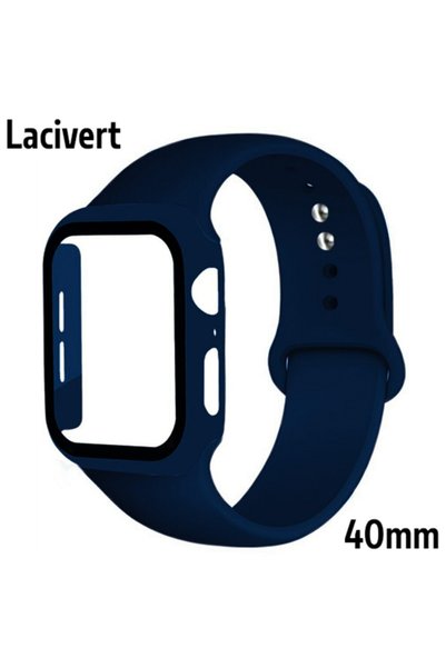 Ally Mobile Ally Apple Watch 4-5-6 40mm Silikon Kordon Kayış Ve Ekran Koruyuc...