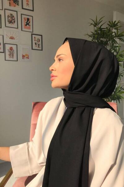 VALORSCARF Siyah Medine Ipeği Şal