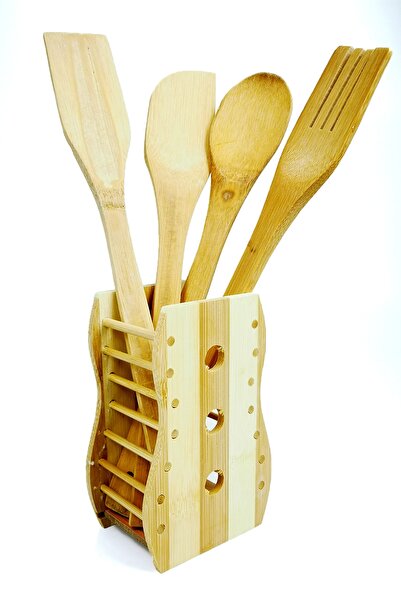 Tiesa Home Set de spatule, furculițe și linguri de servire din lemn