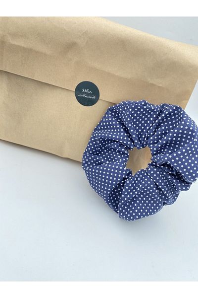White Alamode Cataramă Blue Bagel Series Polka Dot