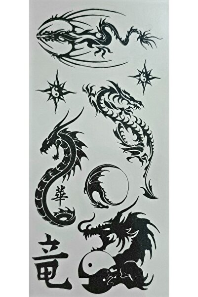 TATTOO TEMPORARY Trendonline Japon Ejderha Geçici Dövme