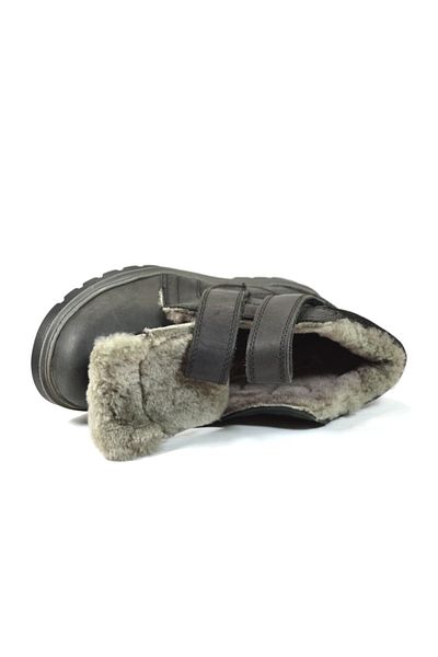 Bayrak K.52 Γνήσιες Δερμάτινες Μαύρες Γούνες Velcro Μπότες για αγόρια