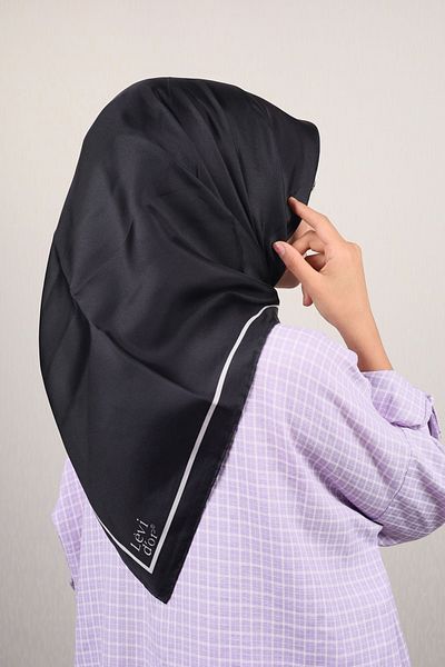 AlışverişTarlası Levidor Twill Μεταξωτό Κασκόλ Μονόχρωμο Μοτίβο-3315 - Χρώμα-19