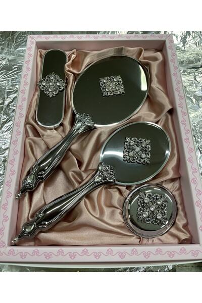 Genel Markalar Saraylı Hürrem Model Lüks 4’lü Ayna Tarak Seti