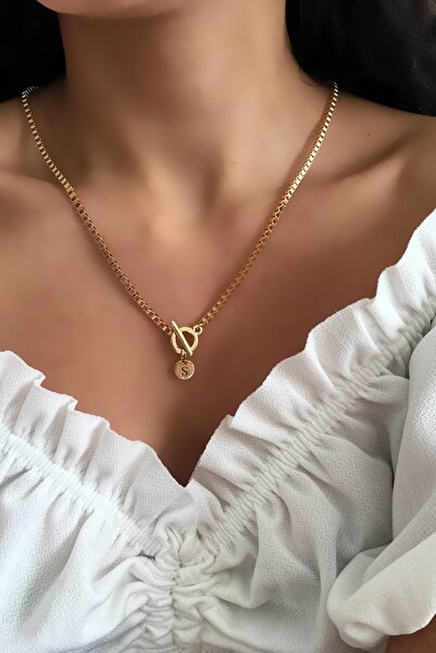 Histakı Women's Front Adjustable Letter Necklace