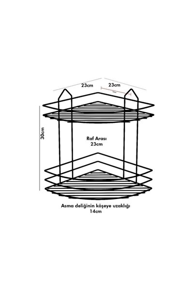 Sas Haus Набір аксесуарів для ванної кімнати, 3 предмети, чорний, нержавіюча кутова полиця для душу, шайба для шампуню, чорна, додаток-02