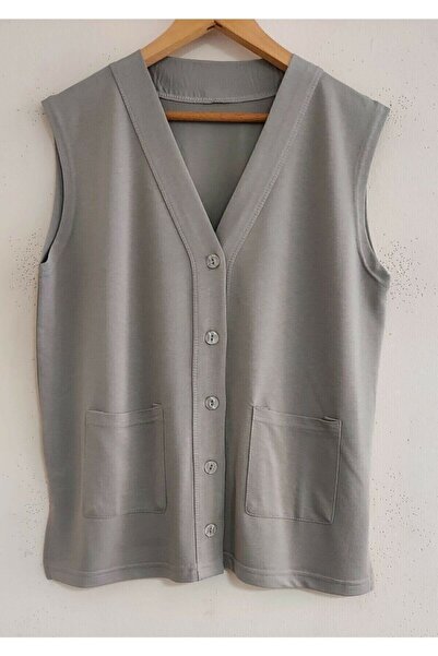 NACAR STORE Gray Women's Vest - Pocket Design
