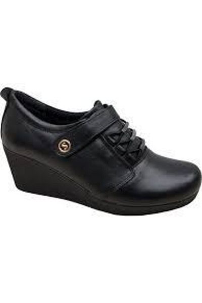 Scavia 385 Genuine Leather Wedge Heel Shoes