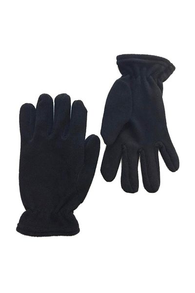 bonbonetti Unisex Θερμικά Μαύρα Γάντια Fleece