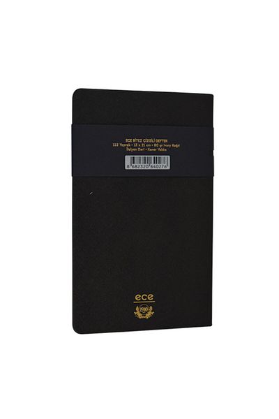 Ece Ajanda Ece Notebook - Bitez 13x21 - Striped Black