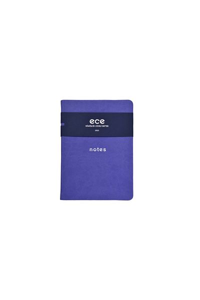 Ece Ajanda Ece Notebook - Silveriness 13X18 - Striped Lilac