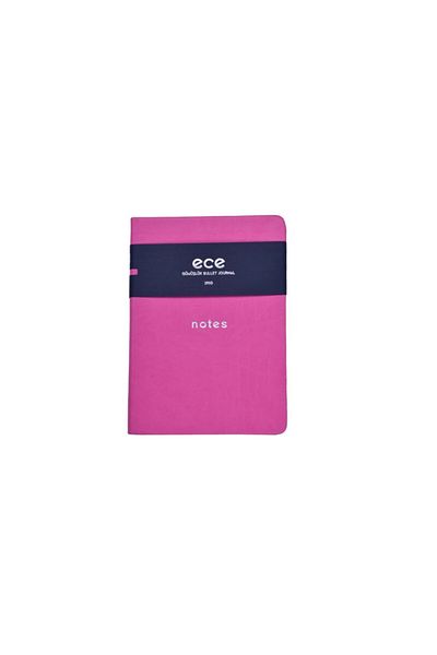 Ece Ajanda دفتر Ece - فضي 13x18 - وردي غير مُبطن
